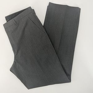 Men's CALVIN KLEIN Gray Flat Front Dress Pants